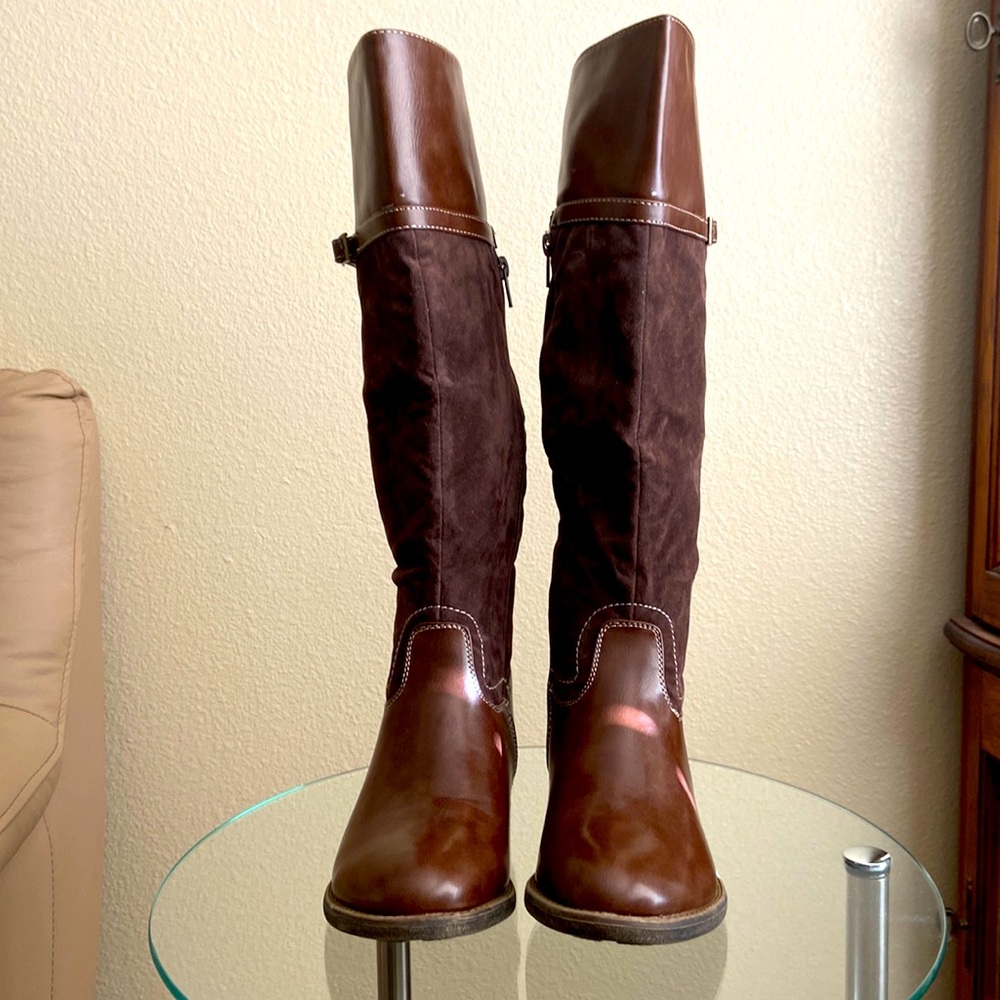 🎉🌸💖 HOST PICK 💖🌸🎉 BRAND NEW - Samantha Mixed Suede Brown Boots size 6M